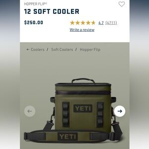 Yeti Hopper 12. Olive Green.